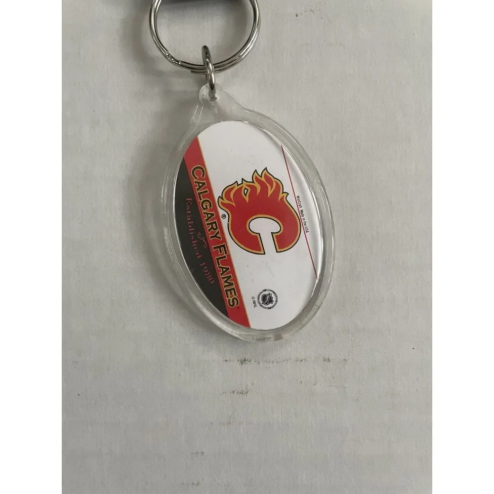 Calgary Flames‎ WinCraft Acrylic Keyring Chain NHL NWT